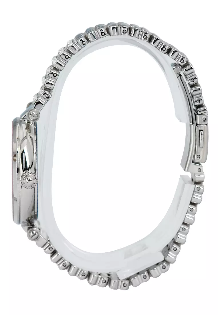 Jam Tangan BONIA Wanita B10756-2377 Sapphire Glass - Pink Dial - Silver Stainless Steel