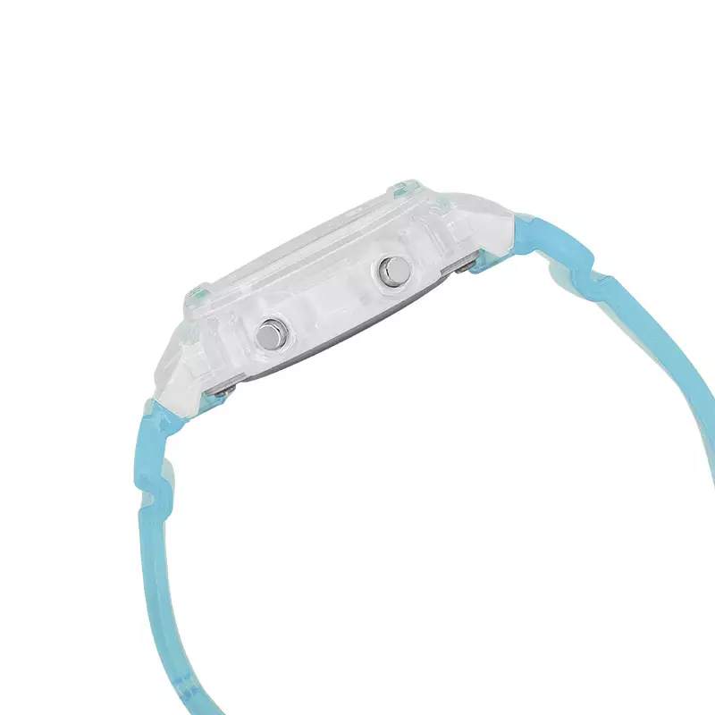 Jam Tangan Wanita Casio Baby-G BGD-565GC-2DR Glitter Collection Digital Dial Transparent Blue Resin Band