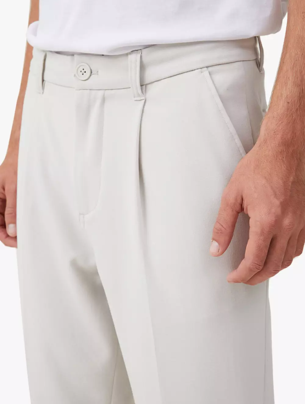 Cotton On -  Pakaian Pria  - Relaxed Pleated Pant - Washed Stone