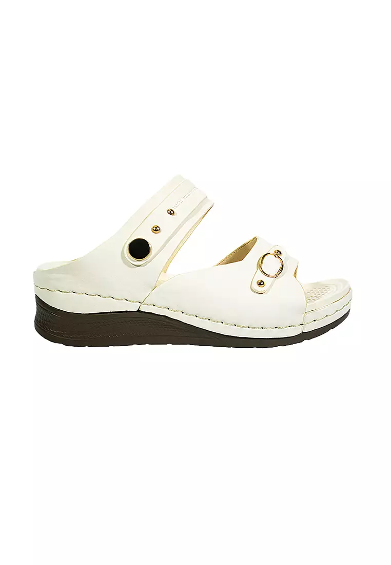 Discount on Mario D' boro Runway  shoes - SKU: Women's Flats Sandals LY 27294 Bone C65