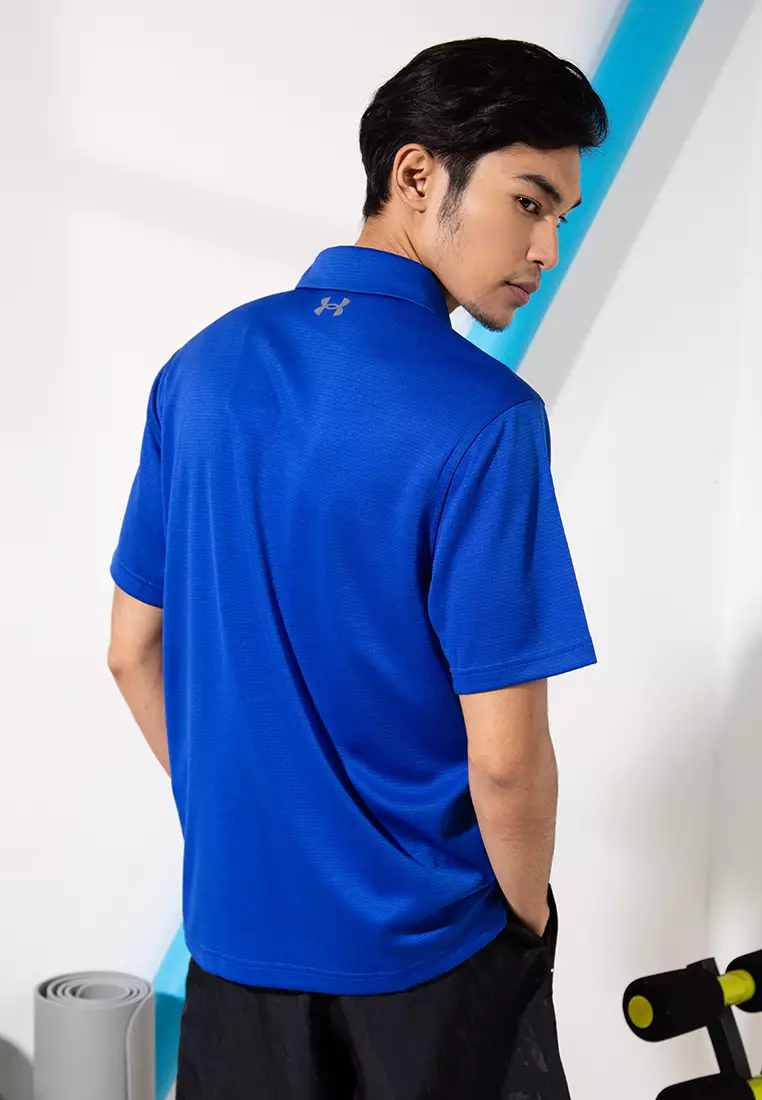 Under armour royal hot sale blue polo shirt