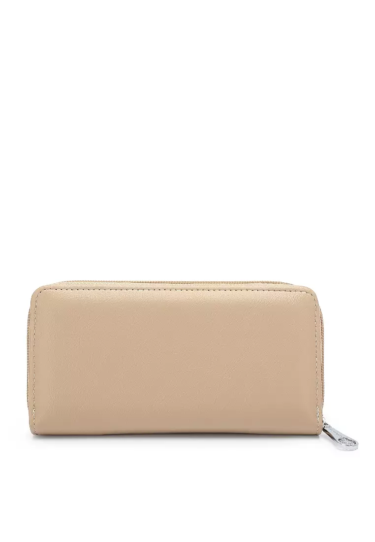 Women's Long Zipper Wallet - Apricot