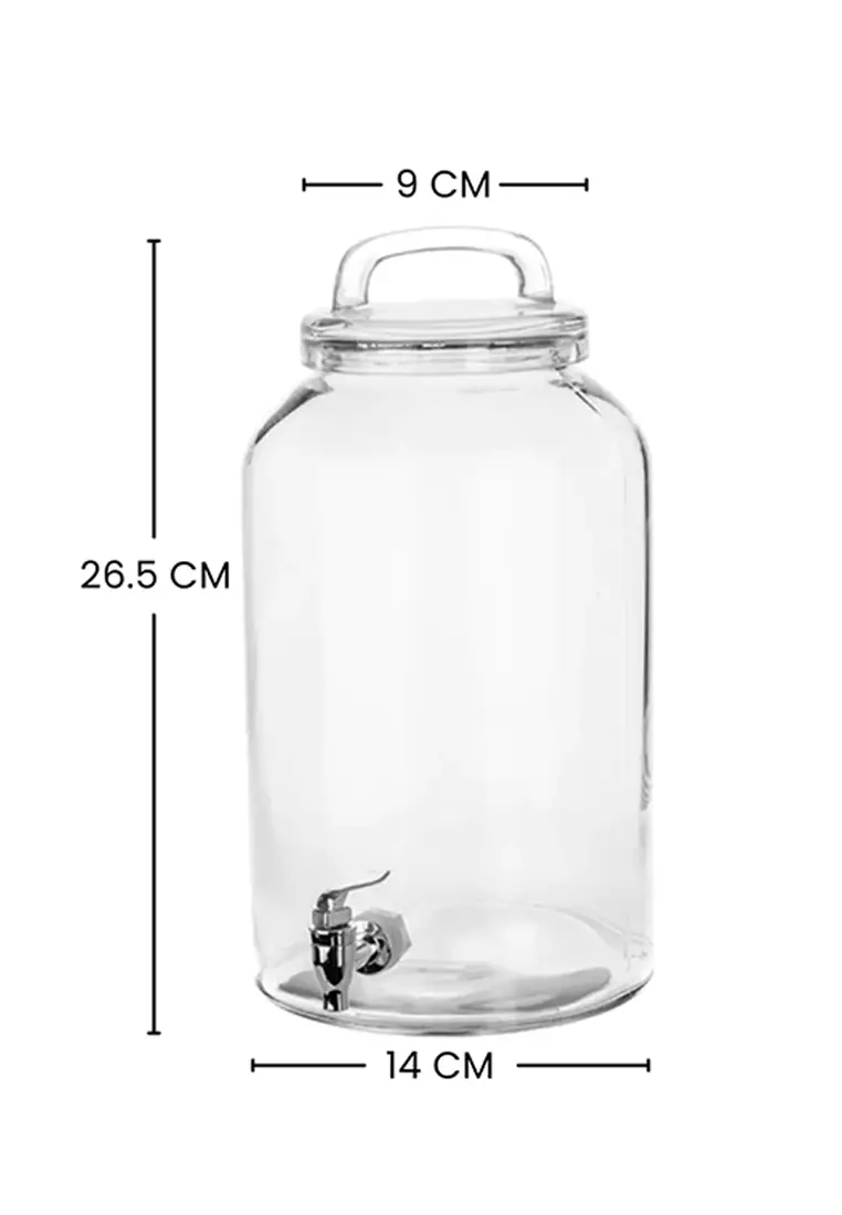 Edge 3000ML Glass Drink Dispenser for Parties - 1 Gallon Glass Jar Bev –  Rampage City