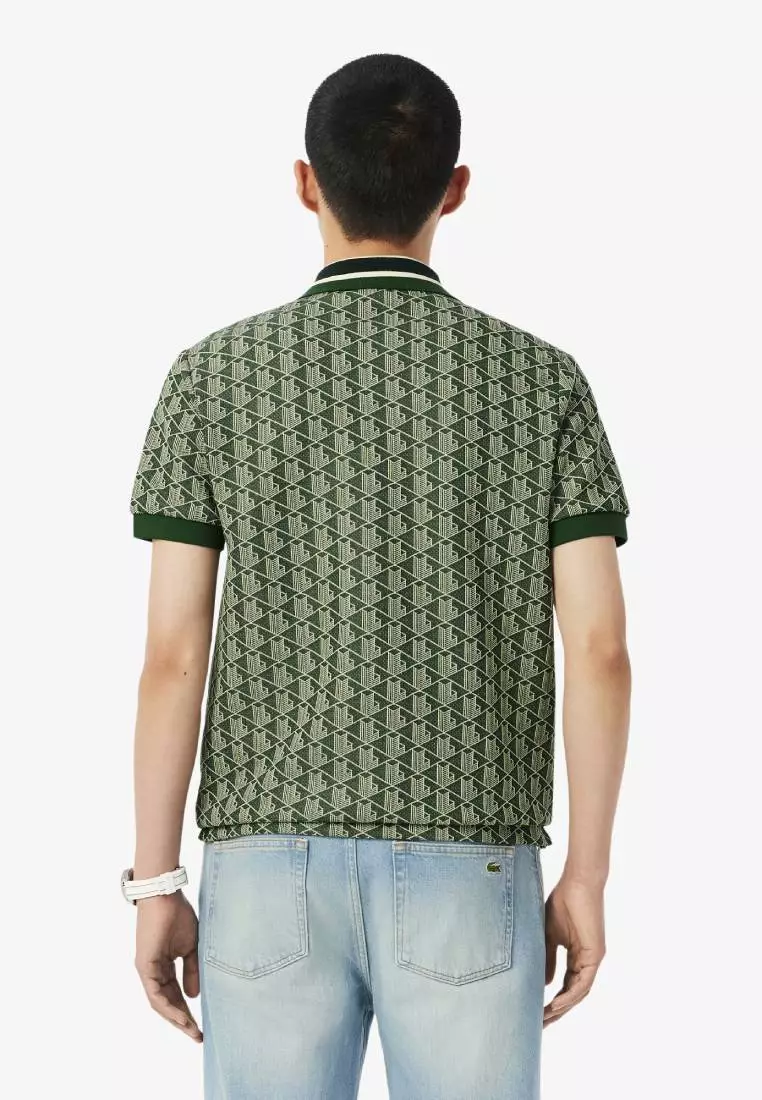 Classic Fit Monogram Jacquard Polo Shirt