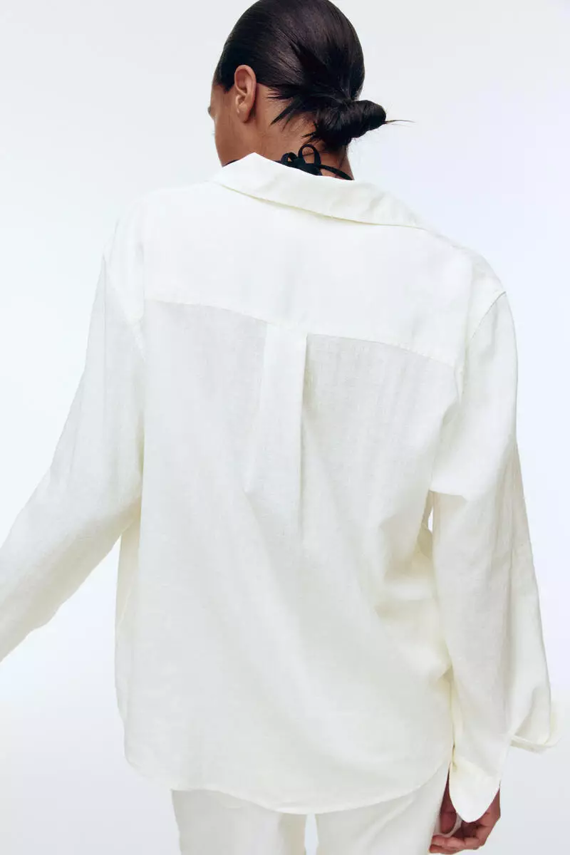 Linen-blend shirt
