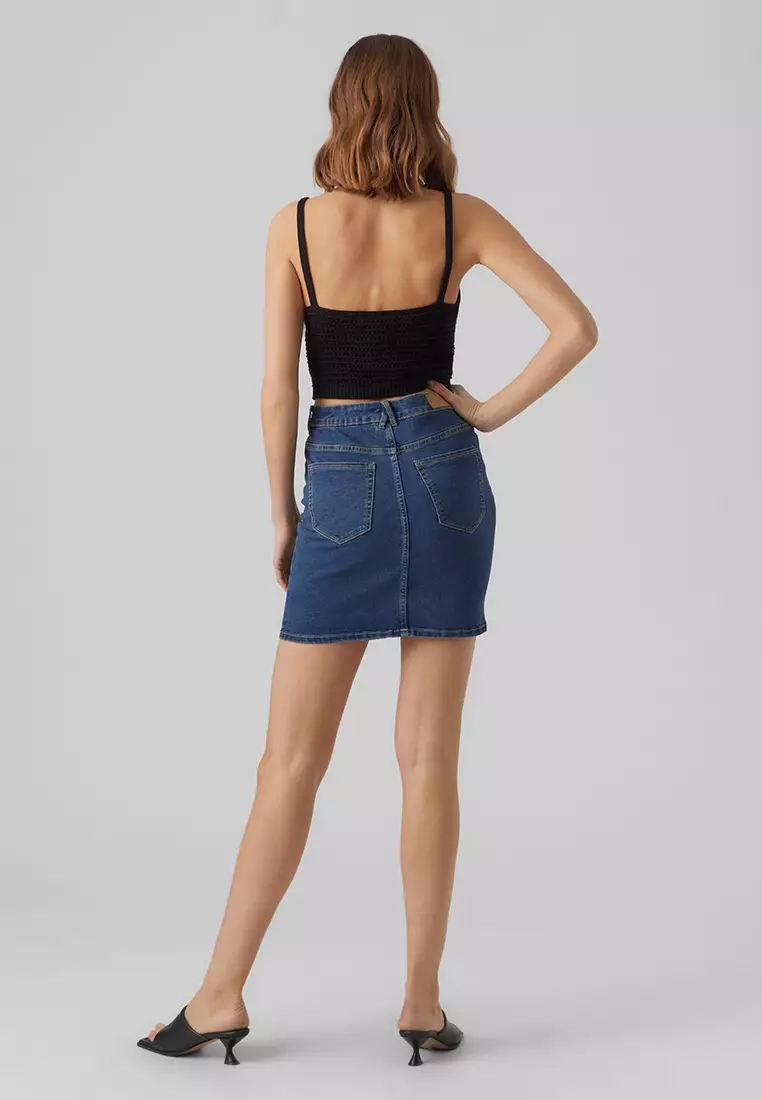 dynamisk Sparsommelig tilstrækkelig Buy Vero Moda Luna High Rise Denim Skirt Online | ZALORA Malaysia
