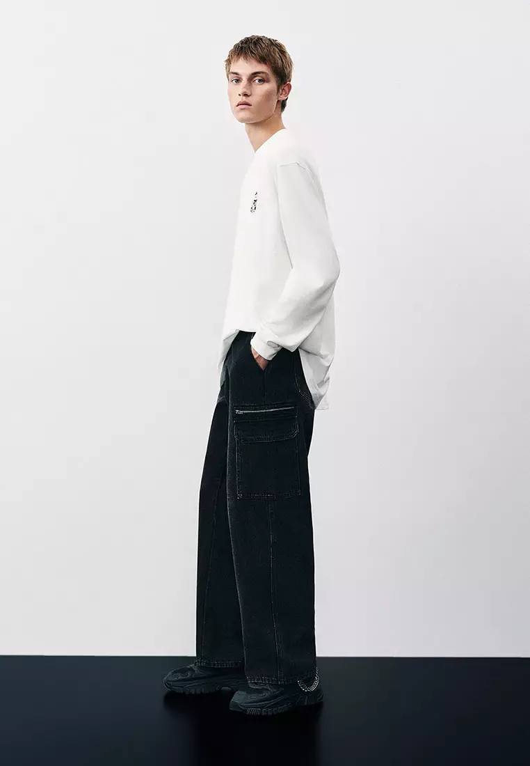 Printed Crew Neck Oversized T-Shirt