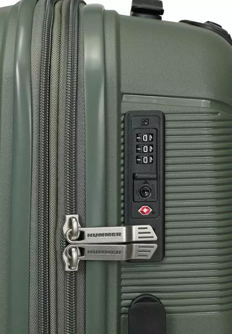Hummer Overland 28＂ Polypropylene [PP] Hard Case Expandable TSA Lock Secure Zip Luggage - 13851428