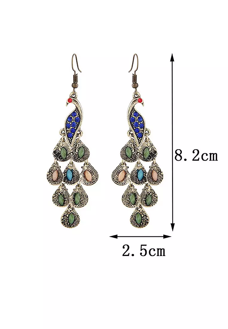 Peacock earrings sale online