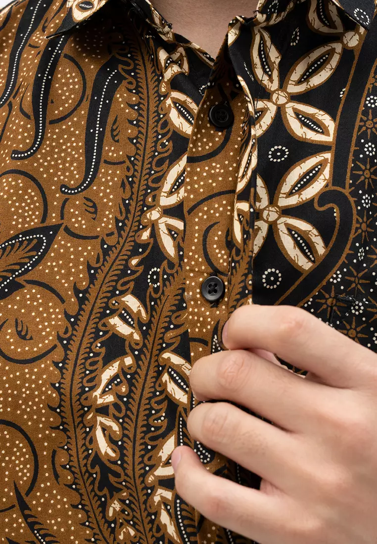 Hadinata Batik Pria Kemeja Pendek Manggala Maharani