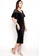 Nichii black Velvet Midi Dress with Lace Detail 15314AA411646EGS_4