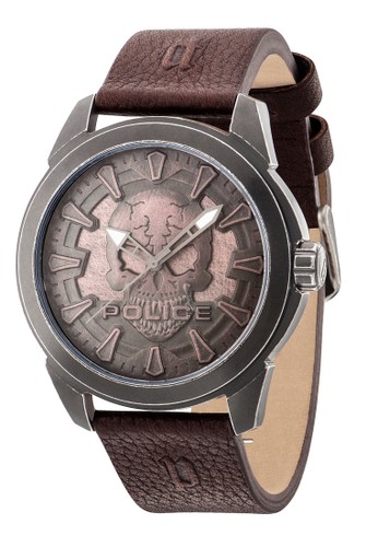 Police Mystery PL14637JSQU/62 Brown Leather Men Watches