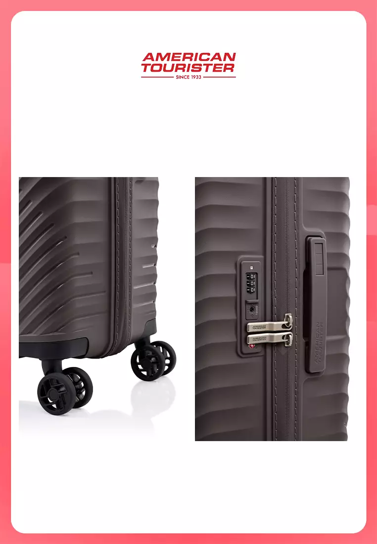 American Tourister Koper Hardcase Diazip Medium 24 Inch TSA - Coffee