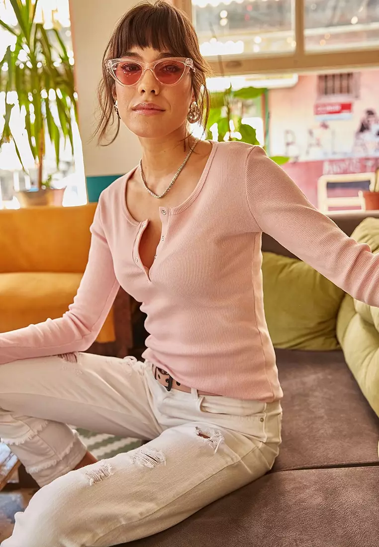 Long Sleeves Camisole Rib Top