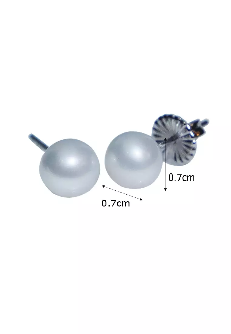 [SPECIAL] LITZ 925 Silver Natural Pearl Earrings