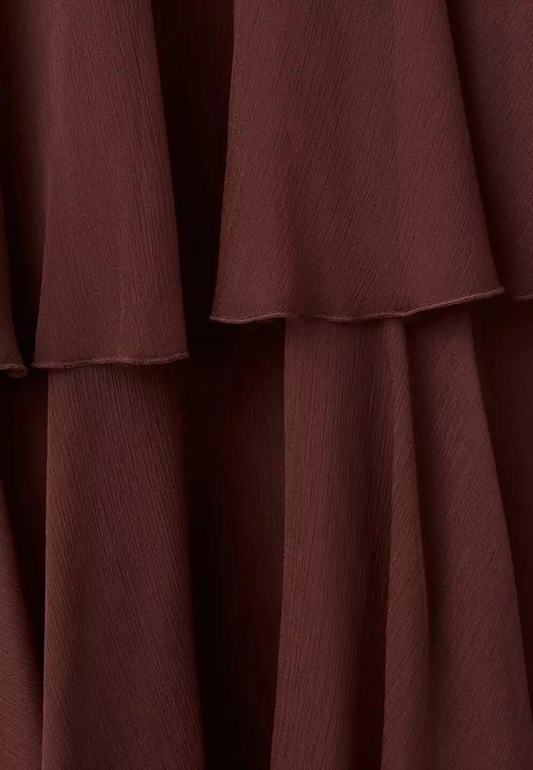 Ruffled Draped Dress
