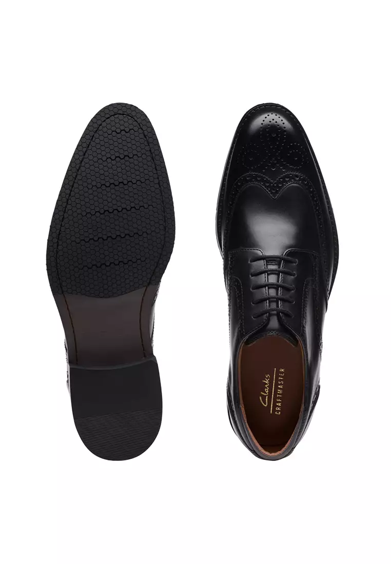 Clarks black brogues sale