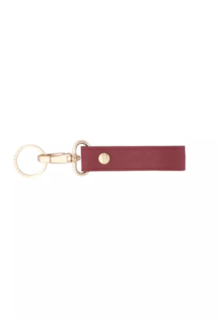 Red leather keychain store