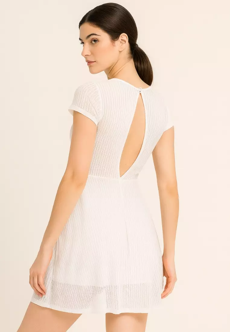 Juliet Mesh Swimdress – Korean Style Swimsuit with Padded Bra | Elegant Modest Swimwear for Women