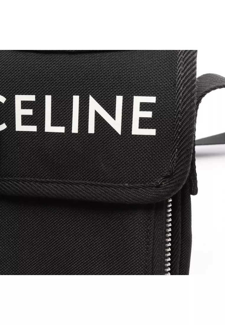 Celine Pre-Loved Celine trekking mobile pouch Shoulder bag canvas 