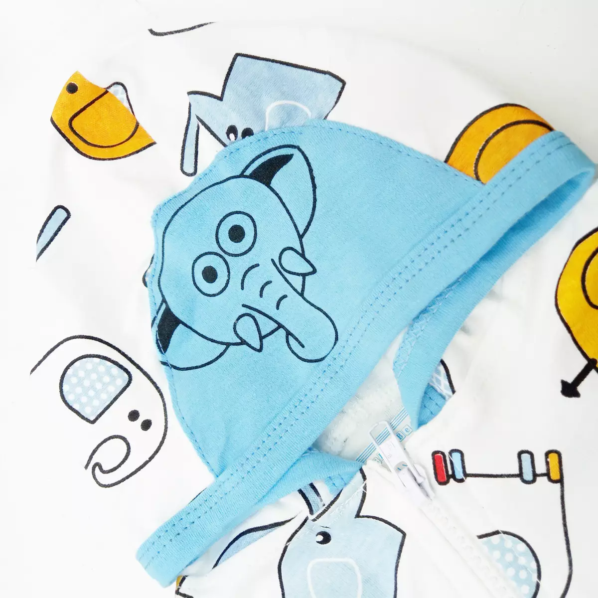 Wakakids Jaket Bayi Sweater Anak Usia 6 Bulan Hingga 12 Bulan Motif Elephant Full Printing 4088 Navy