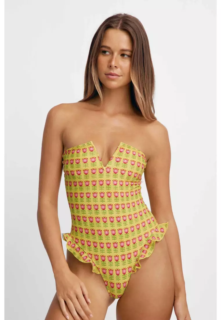 Lily Ruffled One Piece Swimsuit / Golden Days