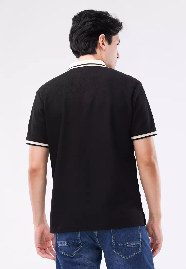 Collared Waffle Tee Short Sleeves