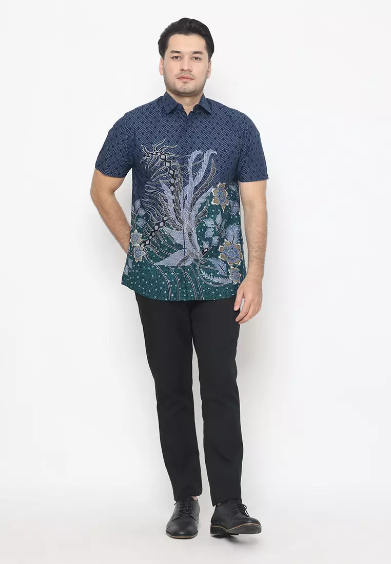 My Aksa batik Pria Kemeja Pendek Owen Osella