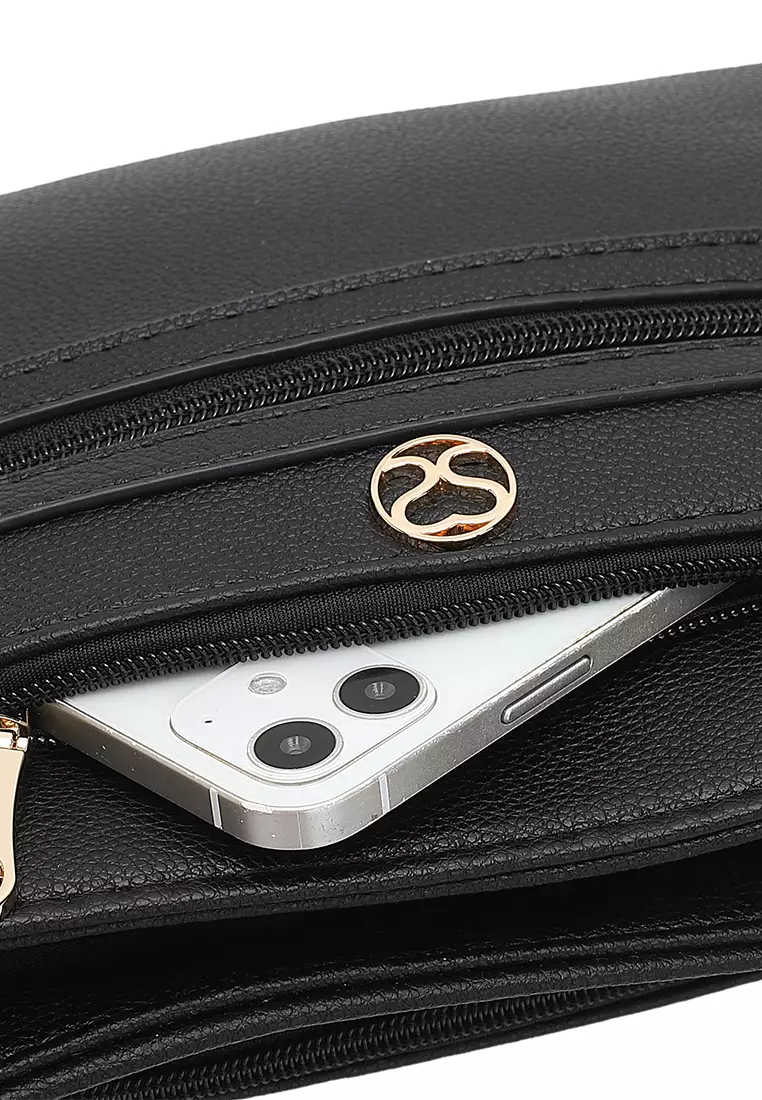 Women's Sling Bag / Crossbody Bag - Black