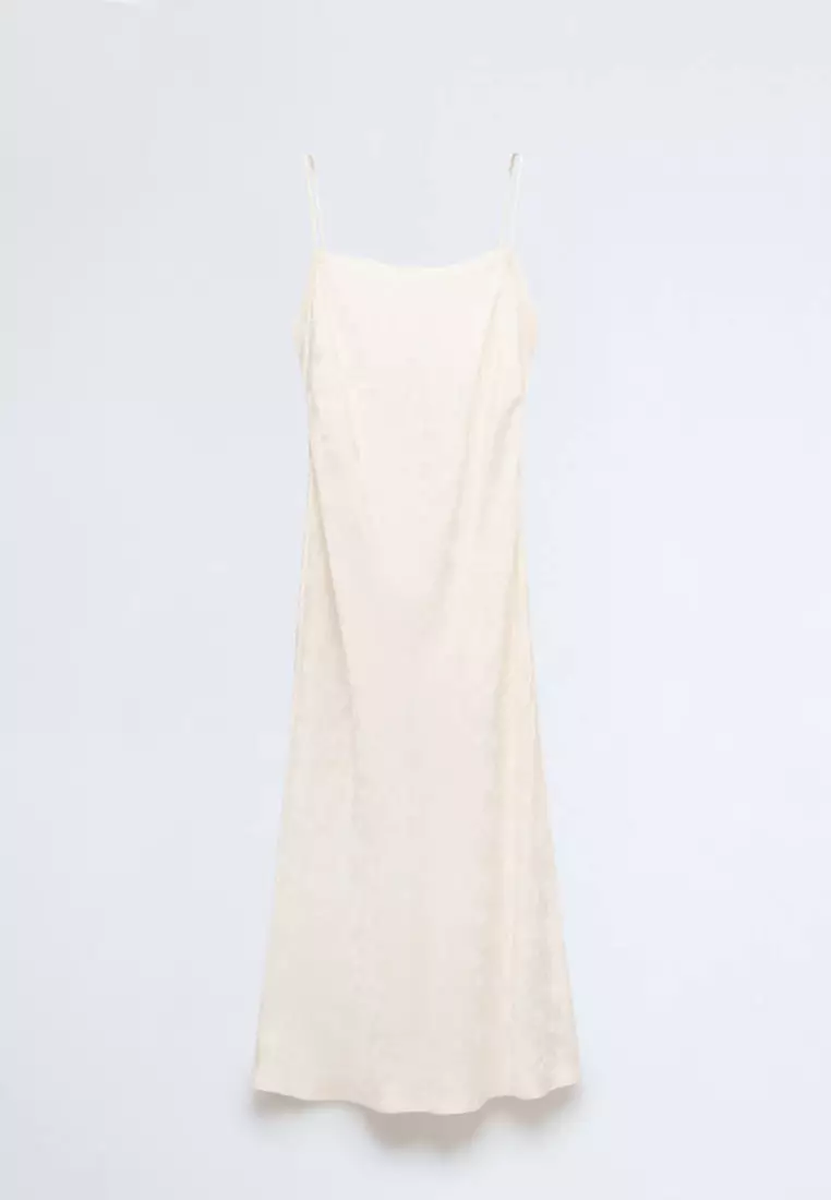 Jacquard Dress With Silk Details