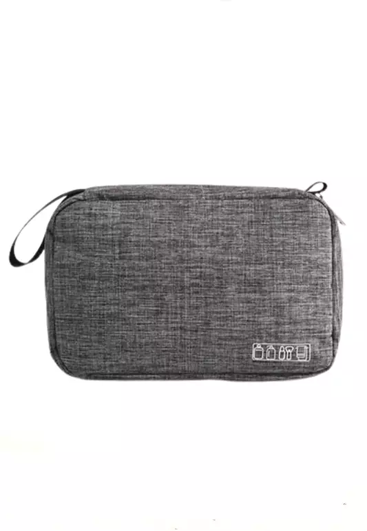 Kayana Tas Lipat Wanita Multi Layer Hanging Travel Bag Folding Organizer Material Polyester ORIGINAL - Gray