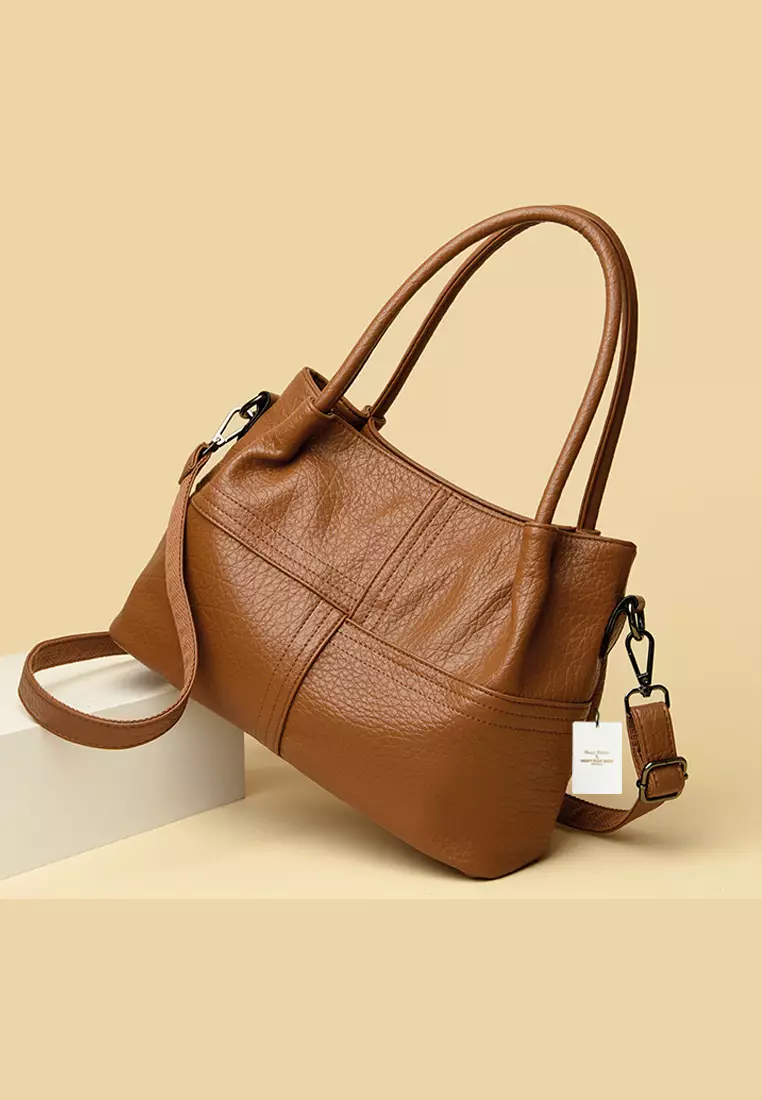 Large Capacity Faux Leather Three Way Handbag JW HD-3916