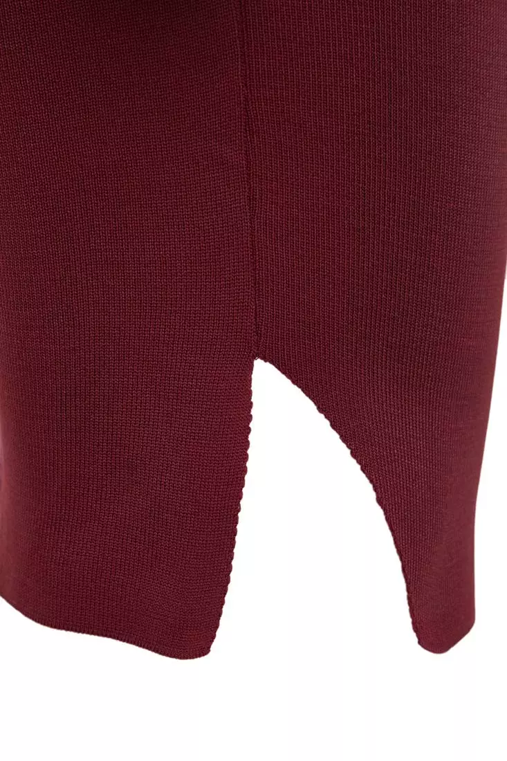 Knit Crop Top & Slit Mini Skirt Set