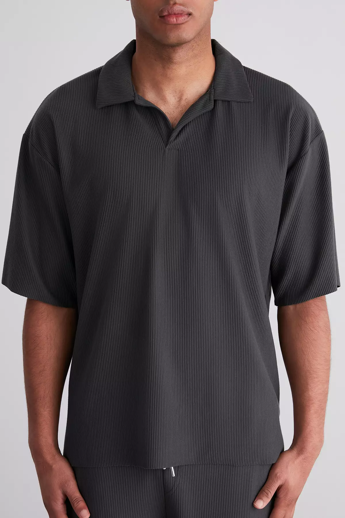 Pleated Polo Shirt