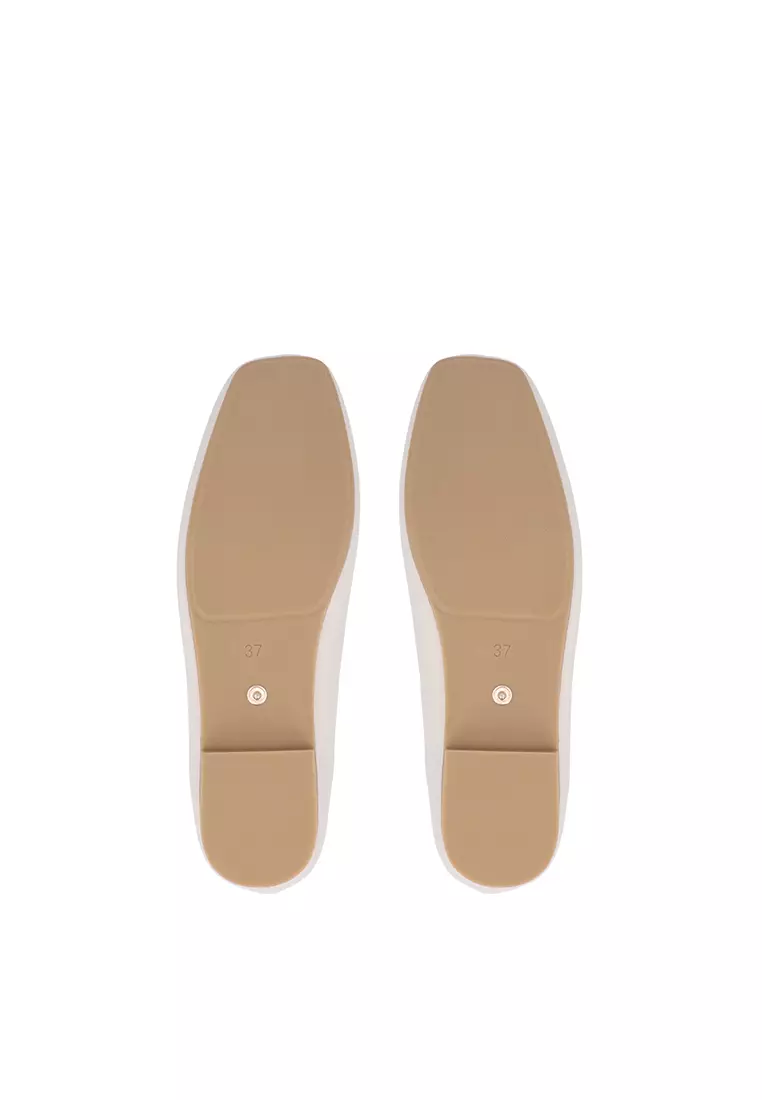 Beige Posie Eyelet Ballerinas