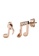 Her Jewellery gold Music Note Earrings (Rose Gold) - Made with premium grade crystals from Austria D86DCAC45DD98DGS_1