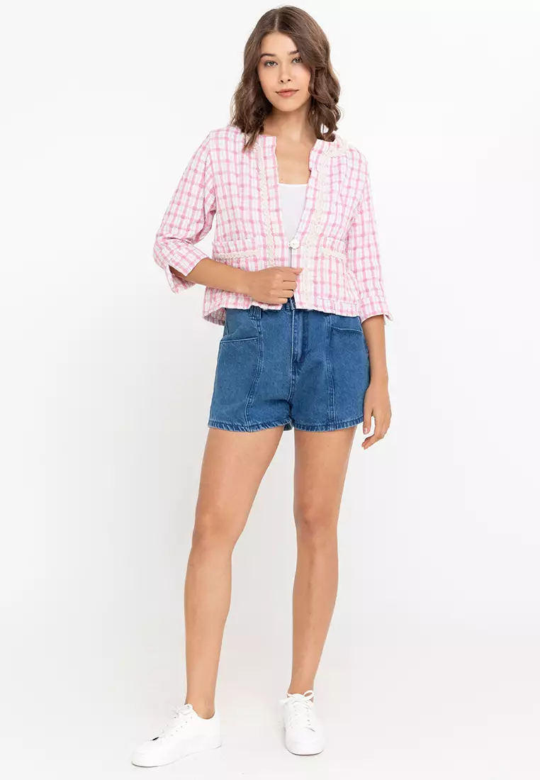 Leslie Plaid Tweed Jacket