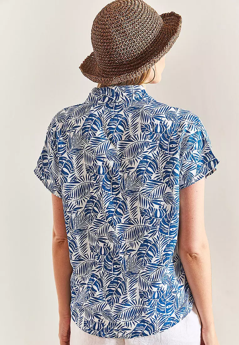 Short Sleeve Printed Viscose Shirt