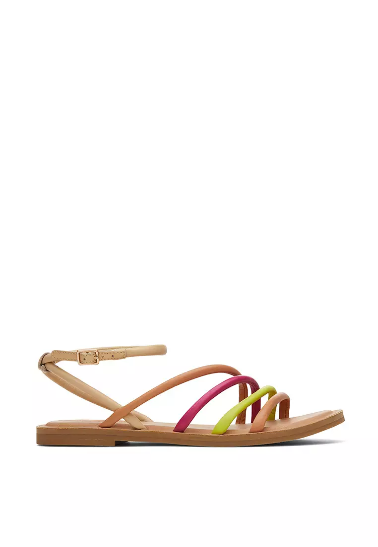 Discount on Toms  shoes - SKU: Sandals Willa Women - Dusty Peach Multi Leather