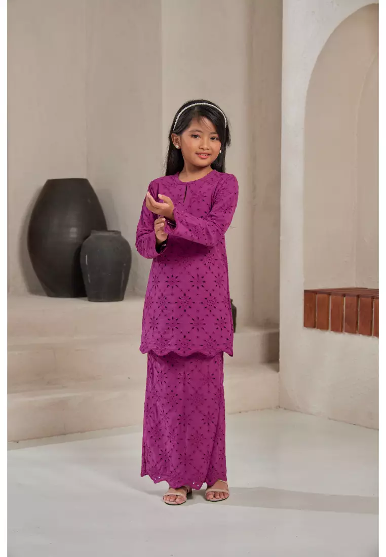Kurung Moden Sulaman Kasih Evelyn For Kids