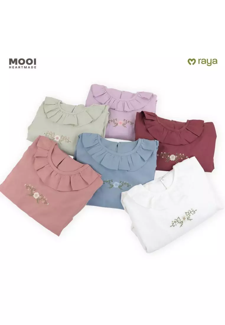 Mooi Tunik Wanita Atasan Wanita Dinara Tunik - Red Ruby