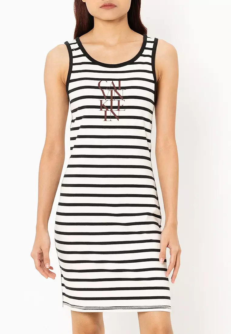 Buy Calvin Klein Stripe Rib Sleeveless Dress - Calvin Klein Jeans 2026  Online | ZALORA