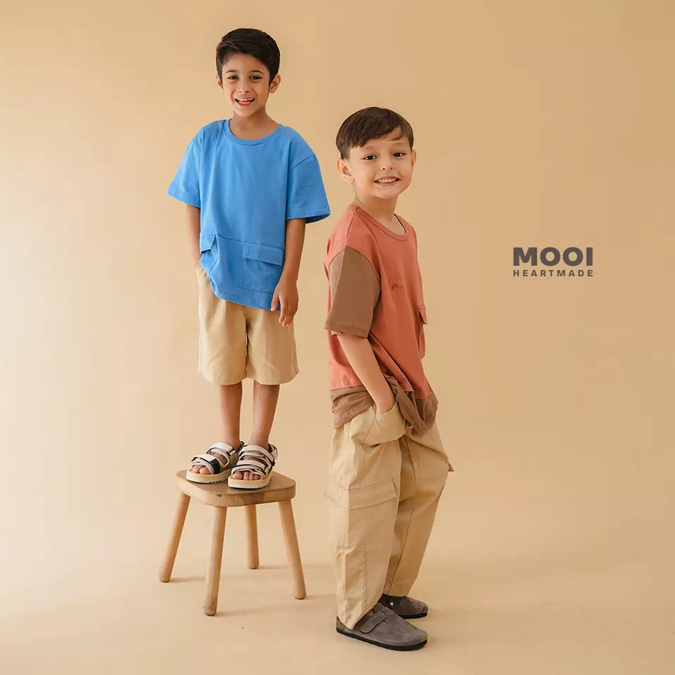 Mooi Kaos Anak Laki - Laki Elio T-Shirt - Grey