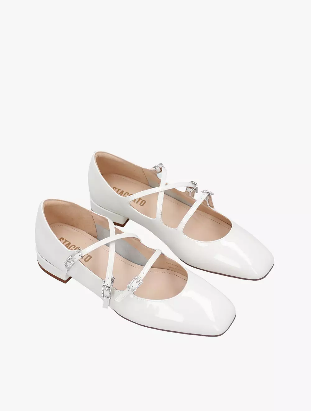 Staccato EUE04-WHT Women's Flats- White