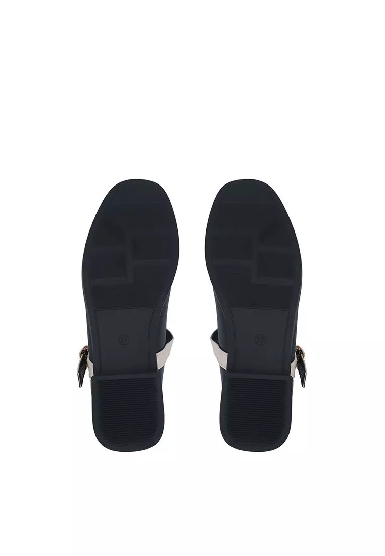 Black Elise Soft Strap Ballerinas