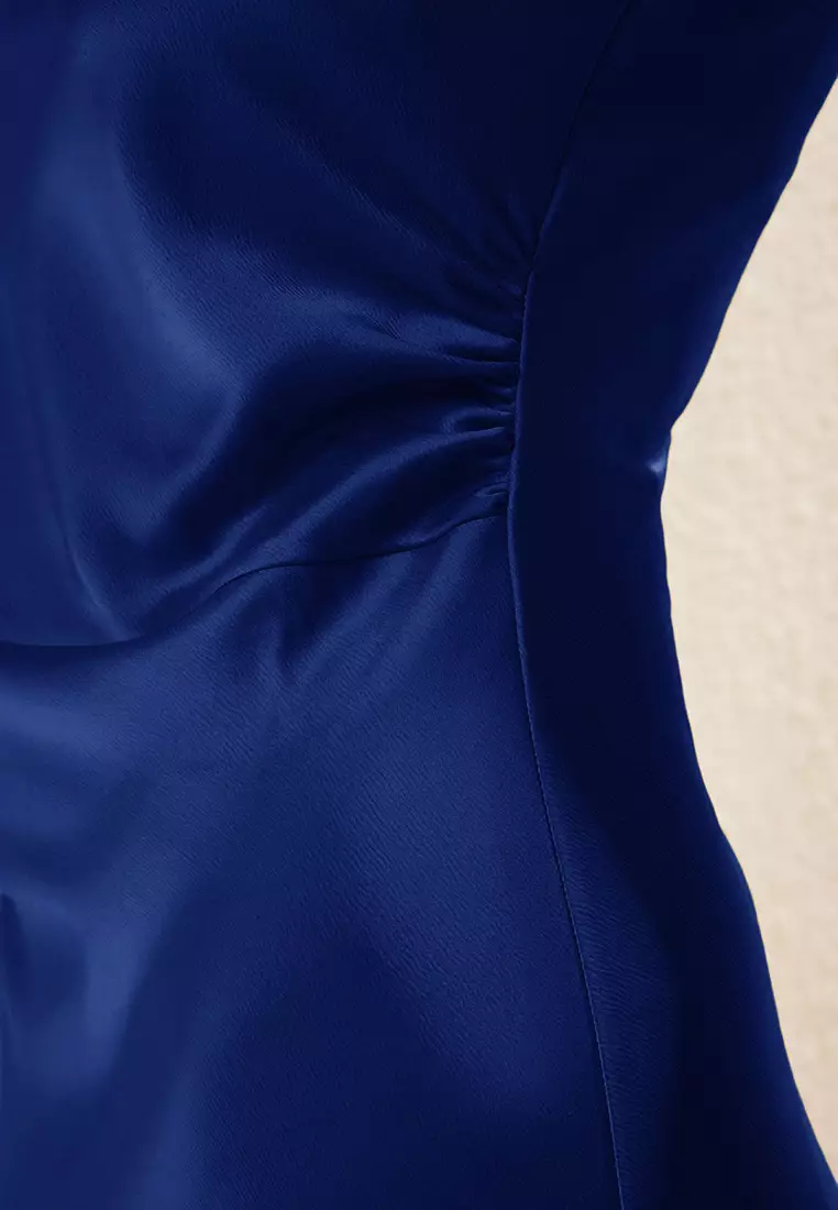 Saxe Body-fitting Satin Woven Maxi Evening Dress Night Graduation Dress TPRSS25AE00066