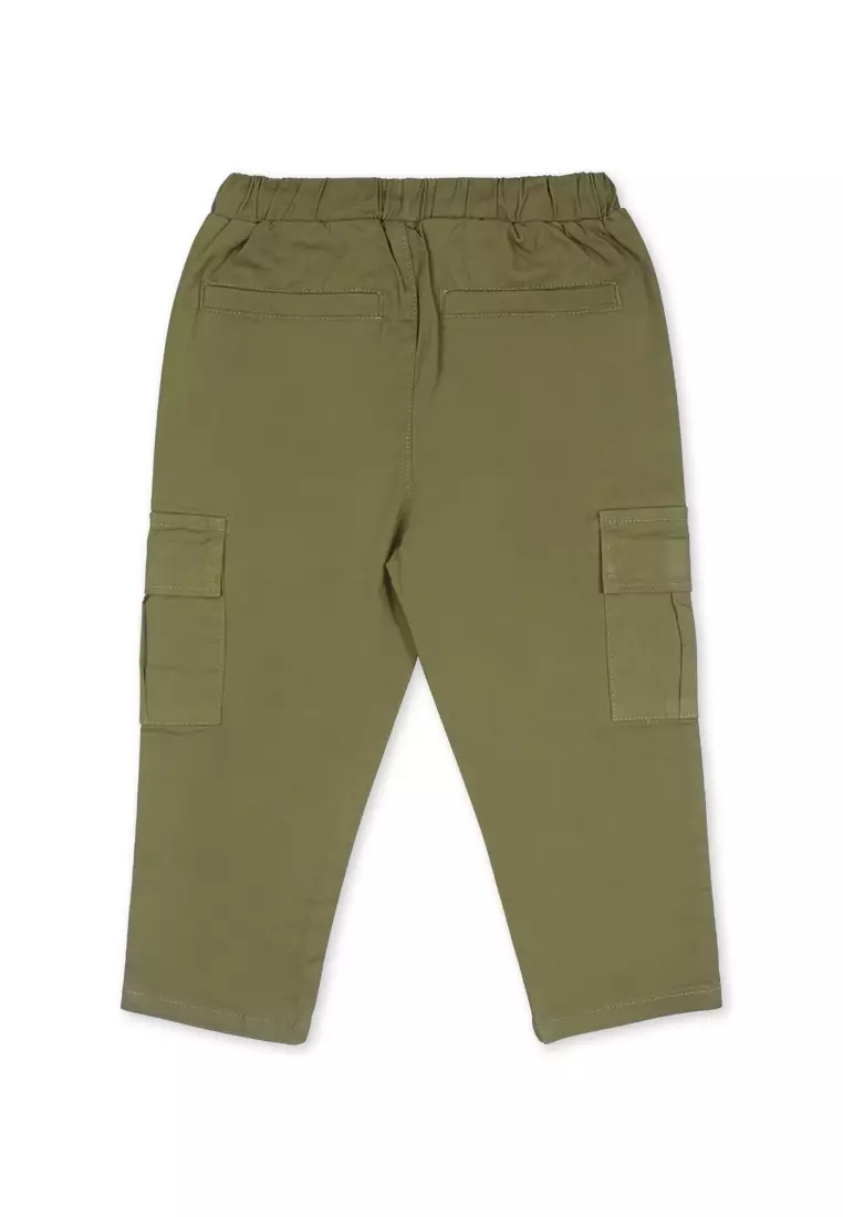 Boys Twill Cargo Jogger Pants