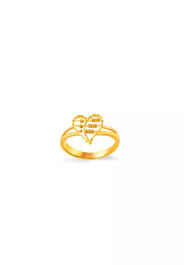 Buy MJ Jewellery 375/9K Gold Love Shaped Abacus Ring C70 2026 Online ...