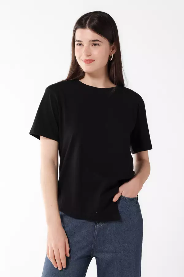 MINIMAL - Darling - Deconstructive T Shirt - Black Colour Black