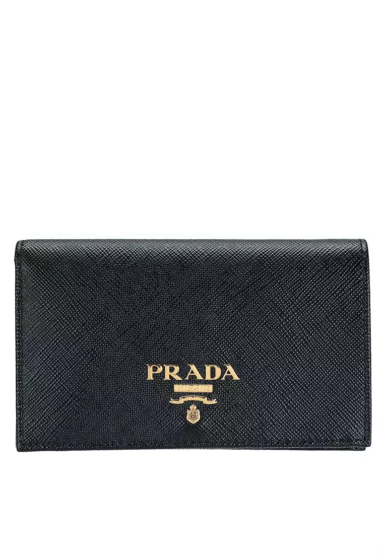 Prada on sale logo wallet